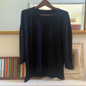 Black Zara top with faux leather detail 🖤